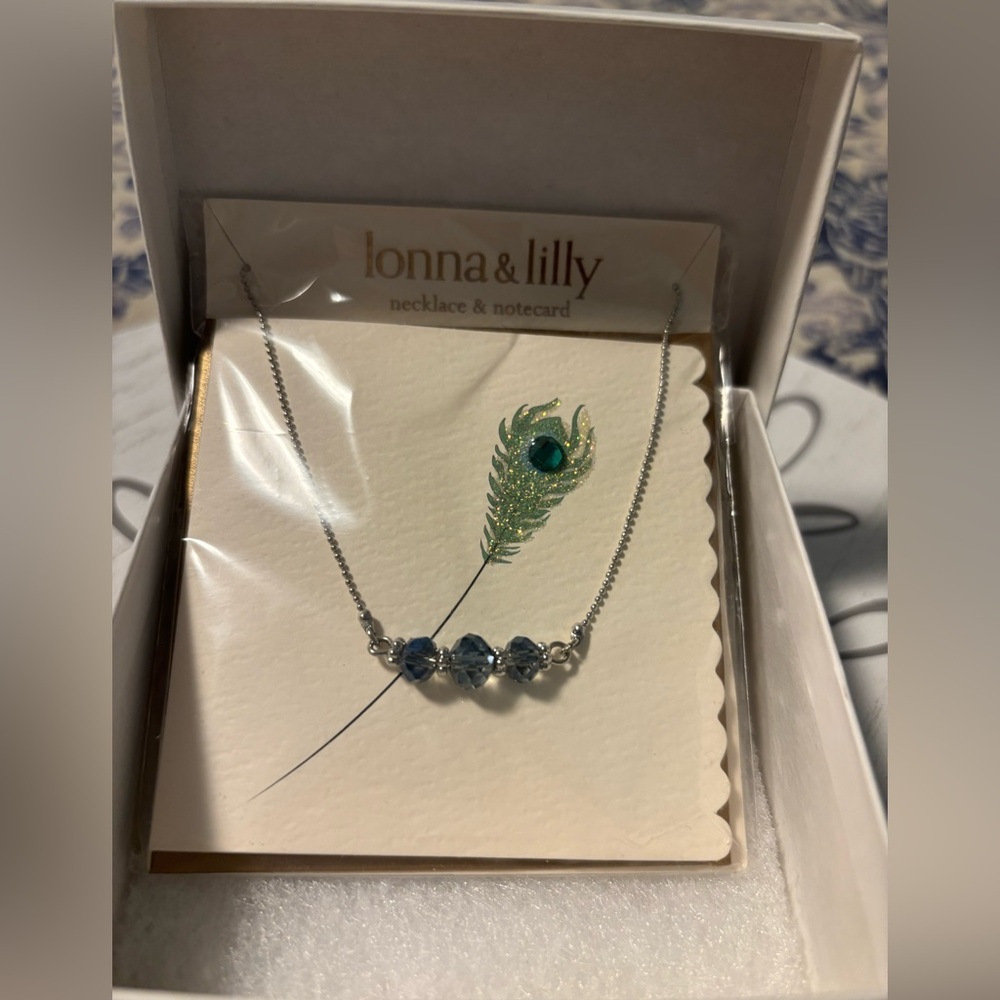 Lonna & Lilly Silver and Pale Blue Crystal Necklace